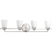 Progress PP300003009 Brushed Nickel 4 or more Bulb Bathroom Light
