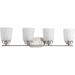 Progress PP300007009 Brushed Nickel 4 or more Bulb Bathroom Light