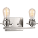 Progress PP300009009 Brushed Nickel 2 Bulb Bathroom Light