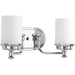 Progress PP300013015 Polished Chrome 2 Bulb Bathroom Light