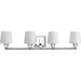 Progress PP300019015 Polished Chrome 4 or more Bulb Bathroom Light