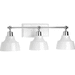 Progress PP300041015 Polished Chrome 3 Bulb Bathroom Light