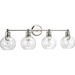 Progress PP300052104 Polished Nickel 4 or more Bulb Bathroom Light