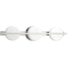 Progress PP30006500930 Brushed Nickel 3 Bulb Bathroom Light