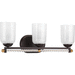 Progress PP300102020 Antique Bronze 3 Bulb Bathroom Light