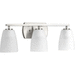 Progress PP300133009 Brushed Nickel 3 Bulb Bathroom Light