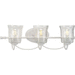 Progress PP300255151 Cottage White 3 Bulb Bathroom Light