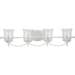 Progress PP300256151 Cottage White 4 or more Bulb Bathroom Light