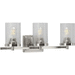 Progress PP300270009 Brushed Nickel 3 Bulb Bathroom Light