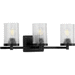 Progress PP300270031 Black 3 Bulb Bathroom Light