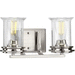 Progress PP300273009 Brushed Nickel 2 Bulb Bathroom Light