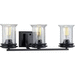 Progress PP300274031 Matte Black 3 Bulb Bathroom Light