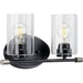 Progress PP300277031 Matte Black 2 Bulb Bathroom Light