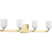 Progress PP300283012 Satin Brass 4 or more Bulb Bathroom Light