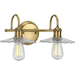 Progress PP300287163 Vintage Brass 2 Bulb Bathroom Light