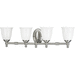 Progress PP304109 Brushed Nickel 4 or more Bulb Bathroom Light