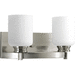 Progress PP305709 Brushed Nickel 2 Bulb Bathroom Light