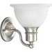 Progress PP316109 Brushed Nickel 1 Bulb Wall Sconce