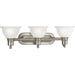 Progress PP316309 Brushed Nickel 3 Bulb Bathroom Light