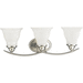 Progress PP319209EBWB Brushed Nickel 3 Bulb Bathroom Light