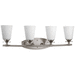 Progress PP324909 Brushed Nickel 4 or more Bulb Bathroom Light