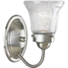Progress PP328709 Brushed Nickel 1 Bulb Wall Sconce