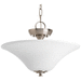 Progress PP344009 Brushed Nickel Semi Flush Mount Ceiling Light