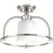 Progress PP350032009 Brushed Nickel Flush Mount Ceiling Light