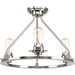 Progress PP350036009 Brushed Nickel Semi Flush Mount Ceiling Light