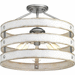 Progress PP350049141 Galvanized Finish Semi Flush Mount Ceiling Light