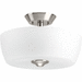 Progress PP350060009 Brushed Nickel Flush Mount Ceiling Light