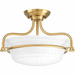 Progress PP350079109 Brushed Bronze Semi Flush Mount Ceiling Light