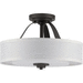 Progress PP350098143 Graphite Semi Flush Mount Ceiling Light