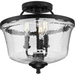 Progress PP350148031 Matte Black Semi Flush Mount Ceiling Light