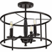 Progress PP350150031 Matte Black Semi Flush Mount Ceiling Light