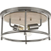 Progress PP350151009 Brushed Nickel Flush Mount Ceiling Light