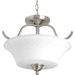 Progress PP350709 Brushed Nickel Semi Flush Mount Ceiling Light