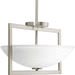 Progress PP355809 Brushed Nickel Semi Flush Mount Ceiling Light