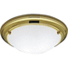 Progress PP356210EB Polished Brass Flush Mount Ceiling Light