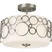 Progress PP374109 Brushed Nickel Semi Flush Mount Ceiling Light