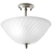 Progress PP382909 Brushed Nickel Semi Flush Mount Ceiling Light