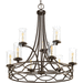 Progress PP400038020 Antique Bronze Large Foyer Chandelier