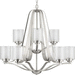 Progress PP400096009 Brushed Nickel Mid Sized Chandelier
