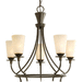 Progress PP400677 Forged Bronze Mid Sized Chandelier