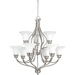 Progress PP403709 Brushed Nickel Tones Mid Sized Chandelier