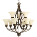 Progress PP403720 Antique Bronze Mid Sized Chandelier