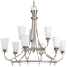 Progress PP403909 Brushed Nickel Large Foyer Chandelier