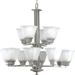 Progress PP405309 Brushed Nickel Large Foyer Chandelier