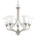 Progress PP423809 Brushed Nickel Mid Sized Chandelier