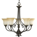 Progress PP423877 Forged Bronze Mid Sized Chandelier